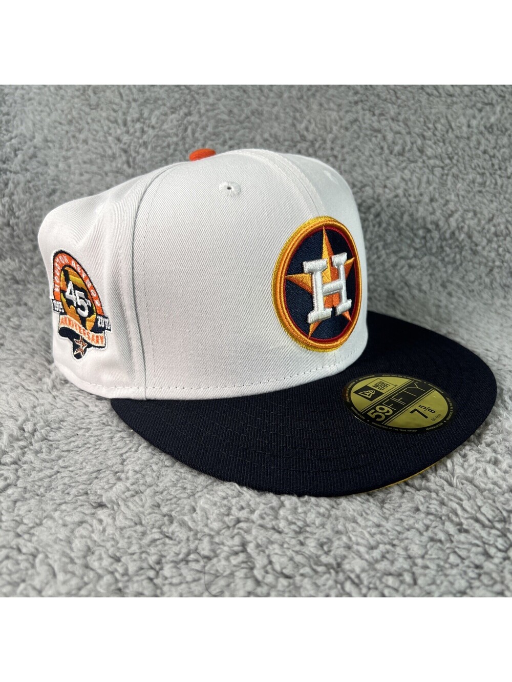 Houston Astros 45th 59FIFTY Fitted Hat 4UCAPS LE 7 5/8 NEW